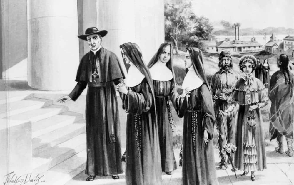An illustration of the first sisters in St. Louis
