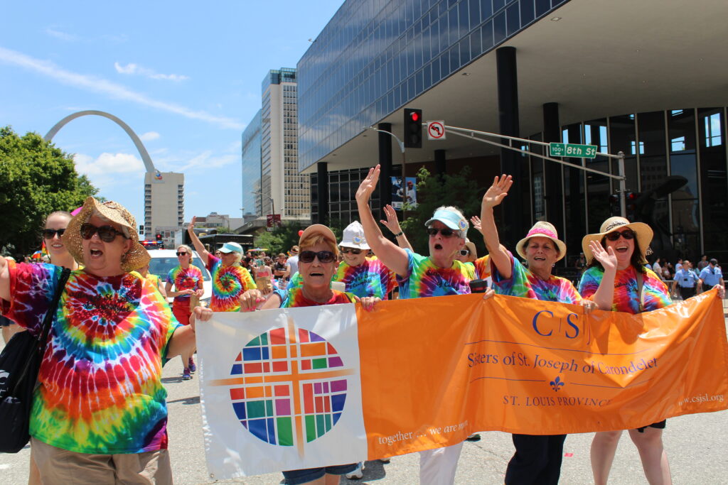 St. Louis sisters marching in St Louis Pride Parade