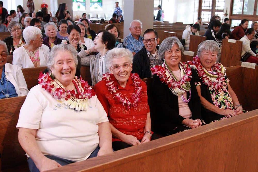 Sisters in Hawaii at a jubilee celebration