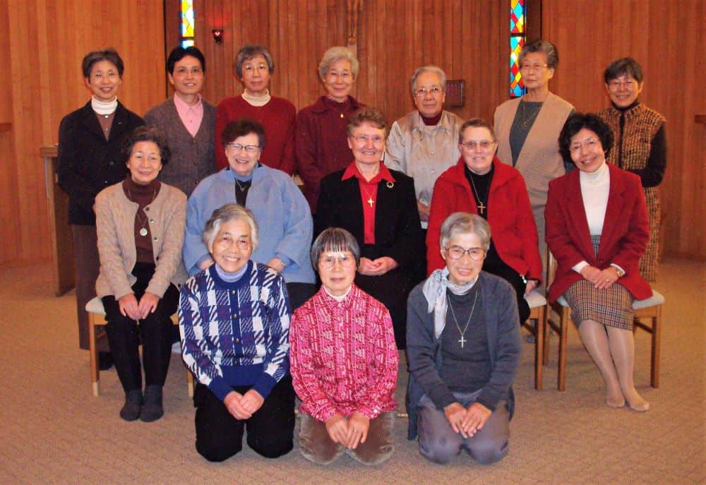 A group photo of sisters in Japan