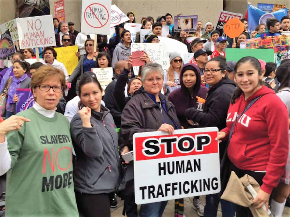 Sisters and St. Joseph Workers protest human trafficking in Los Angeles