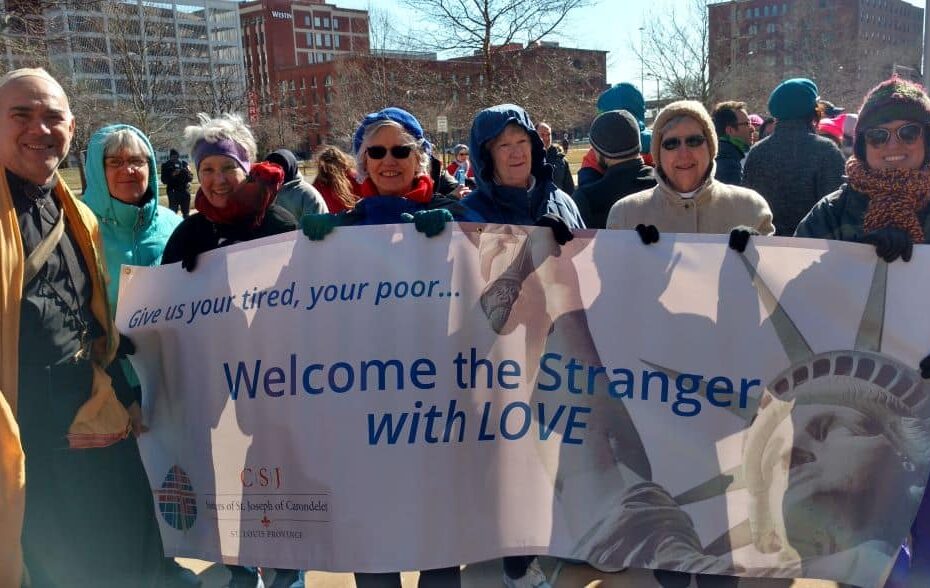 St. Louis sisters at a rally in support of our Muslim neighbors