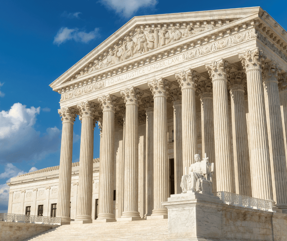 The facade of the U.S. Supreme Court building