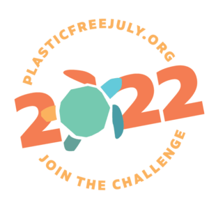 Plastic Free July 2022 badge. Join the challenge at plasticfreejuly.org