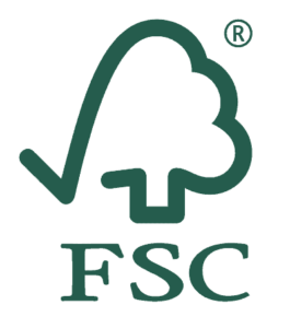 The Forest Sustainability Council's green logo with a checkmark and tree above the letters FSC