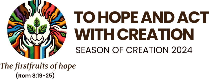 Season of Creation 2024 "To hope and act with creation" logo