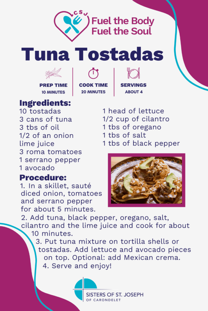 Recipe for tuna tostadas