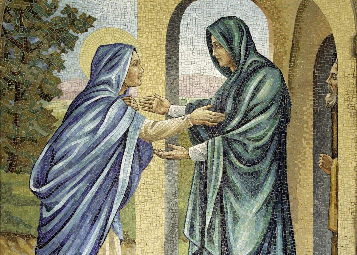 Mosaic of the Visitation from the Rosary Cloister of the Franciscan Monastery, Washington DC