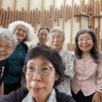 Sisters Noriko and Rosanne taking a selfie with the Sisters of Domus Gratiae