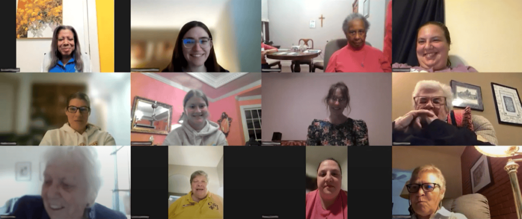 Screenshot of 12 individuals in a Zoom meeting for Fuel the Body, Fuel the Soul