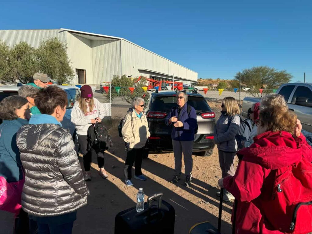 A group gathering outside the Kino Border Initiative