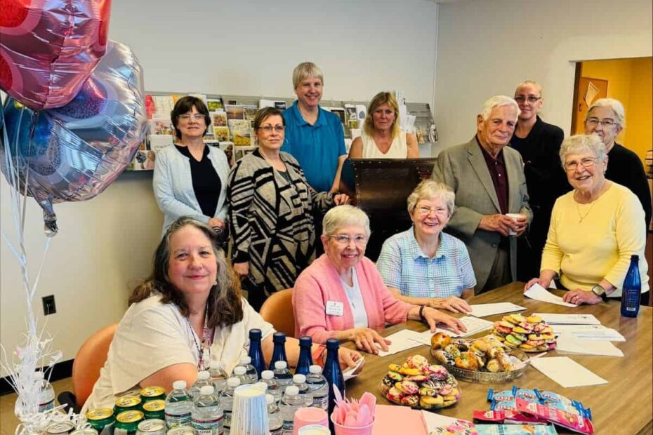 Party in the Albany Mission Advancement Office for the election of Pope Leo XIV