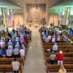 Sisters in Albany standing inside the chapel