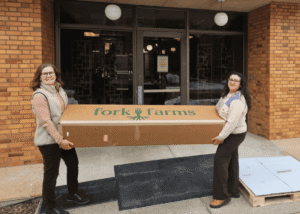 Delivery of the hydroponic units to the Food Access Hub