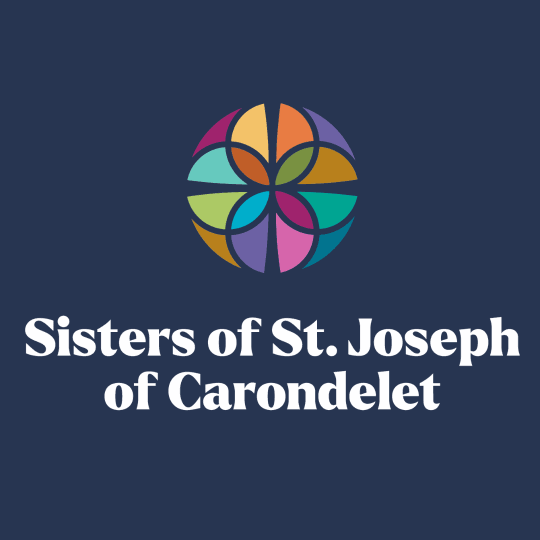 sisters of St. Joseph of Carondelet logo on a blue background