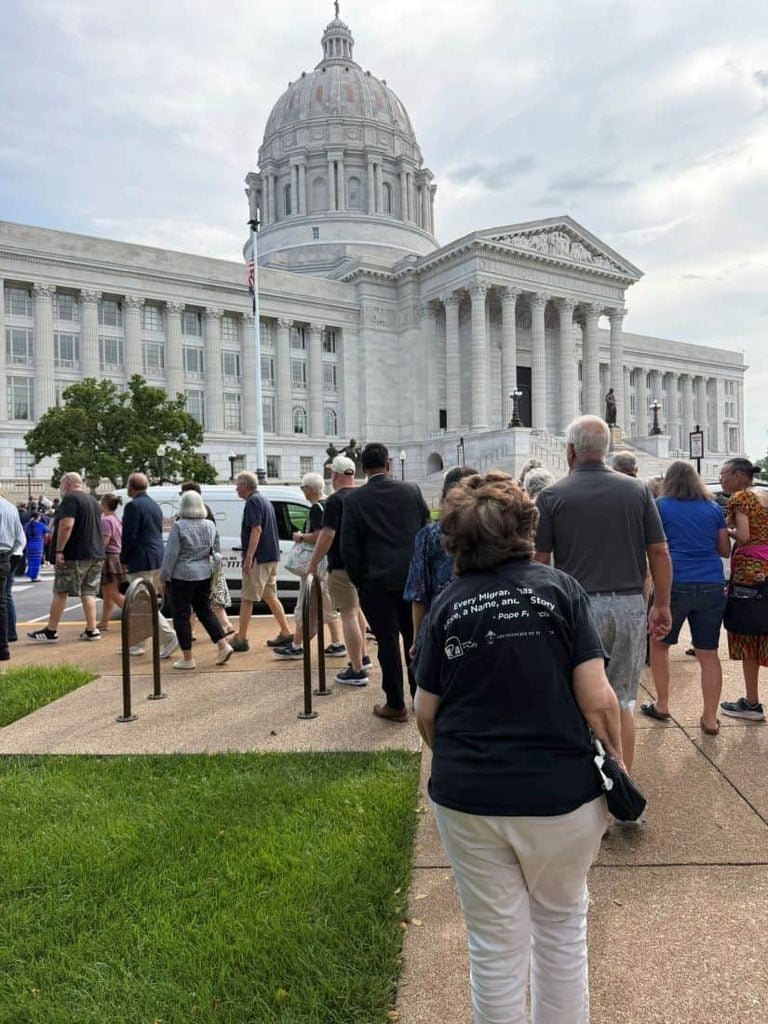 Public Prayer and Witness to Stand with Migrants outside the Missouri Capitol on August 15