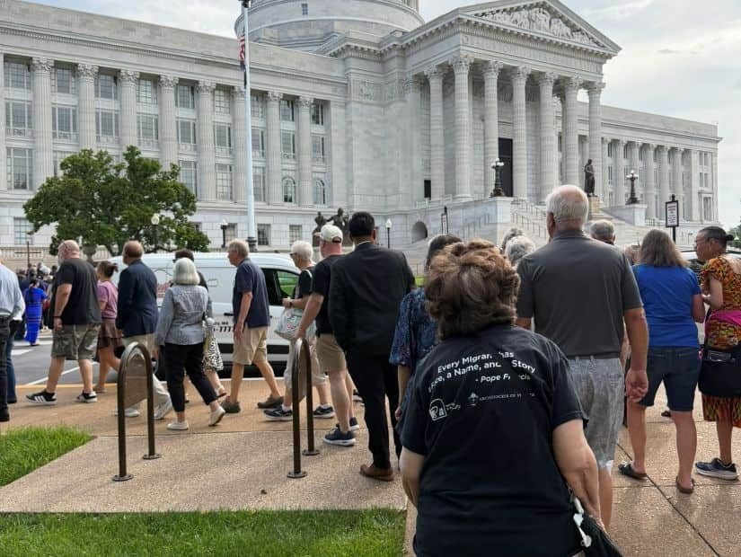 Public Prayer and Witness to Stand with Migrants outside the Missouri Capitol on August 15