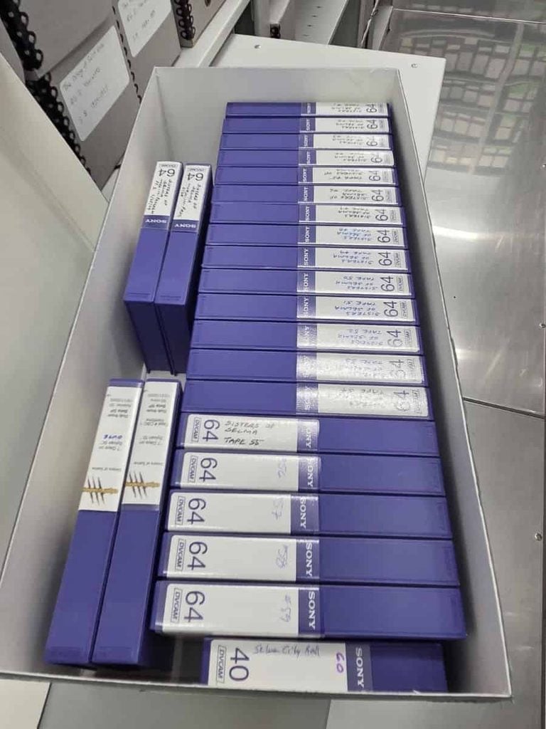 original tapes of video interviews